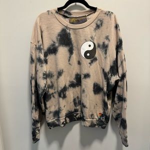 Aviator Nation Hand Dyed Yin Yang Crew Sweatshirt